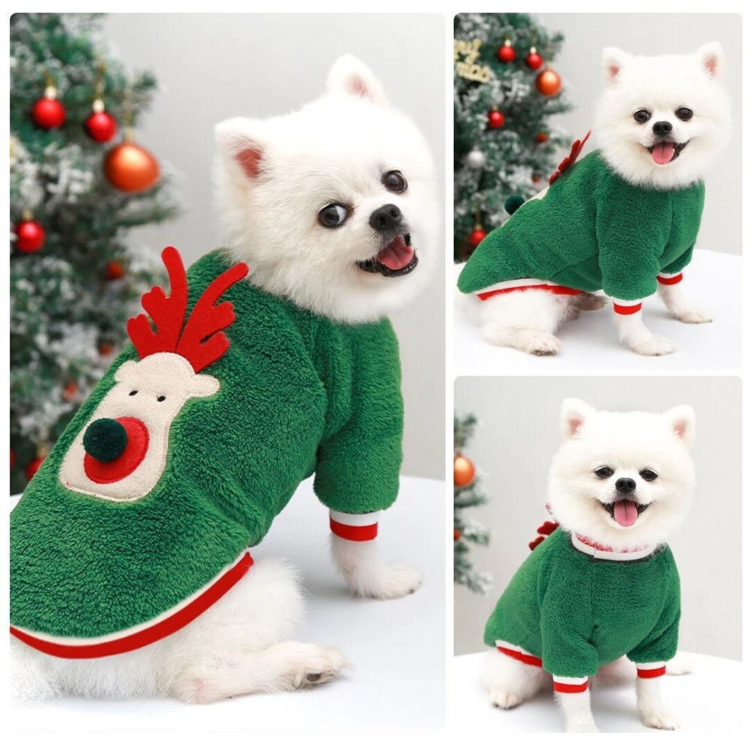 Cozy Christmas Dog Outfit Festive Attire Warm Comfort and Etsy
