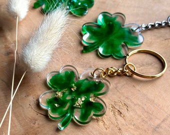 Shamrock | Four-leaf clover | Keychain | Lucky charm