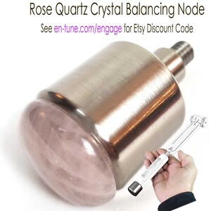 Balanced Rose Quartz Crystal Node | Easy-On Easy-Off | Balancing Tuning Fork Gem Boot