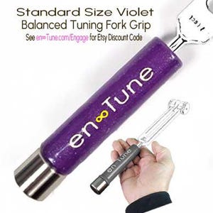 Balanced Tuning Fork Grip | Violet Balancing Tuning Fork Handle | Crown Chakra