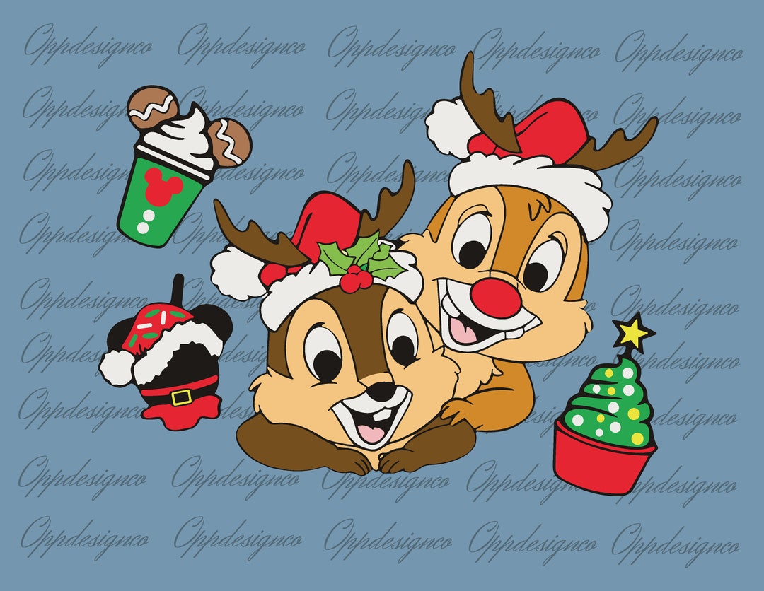 Chip and Dale Bestie Christmas Svg, Chip and Dale Christmas Png, Very ...