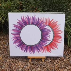 Sun and Moon Sunflowers Print of Original Art (11x14)