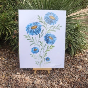 Blue Daisies Print of Original Art (11x14)