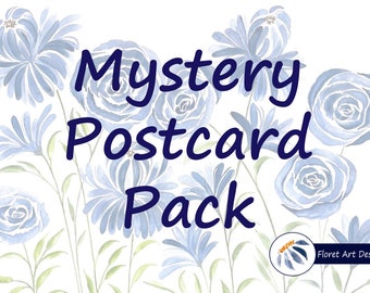 Floral Mystery Postcard Pack of 10 Prints from Original Artwork