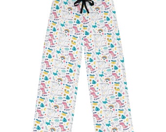 RAW RAW ROO - Bonnaroo Themed Pajama Pants - Dinosaurs, Unicorns, space ships, unique gift, festival outfit, Spring collection, Spring pants