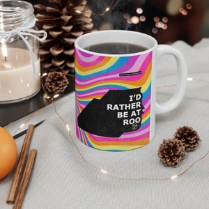 Prefiero estar en Roo - Taza de café de cerámica con temática Bonnaroo / Manchester, Tennessee / 11oz BPA y taza sin plomo imagen 5