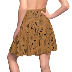 Cowgirl and Western Themed Women&#39;s Flowy Festival skirt, Summer skirt, festival outfit, Cute mini skirt, Skater Skirt