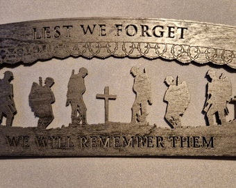 Lest We Forget remembrance day, wall plaque, sign or wall art