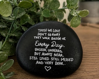 Memorial Sympathy Rock | Bereavement Gift | Those We Love Don’t Go Away | Loss of Loved One Gift | Remembrance Stone | Grief Gift