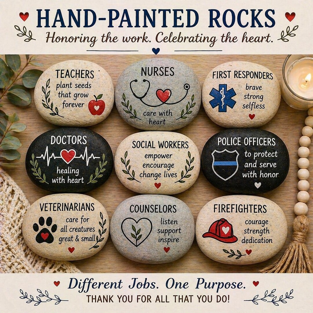 Custom Nurse Teacher Gift Rock | Personalized Appreciation Gift ...