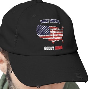Chapeau Make America Godly Again, casquette de baseball | Cadeau religieux chrétien patriotique de renaissance spirituelle | Noël et Thanksgiving