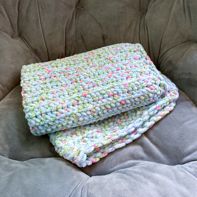 Soft Crocheted Baby Blanket Etsy