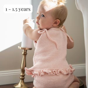 Ready to Ship Handmade, Knitted Infant Tunica for 12-18 month olds | Light Pink Summer Outfit for Baby Girls | Infant Gift | Summer Girl Top