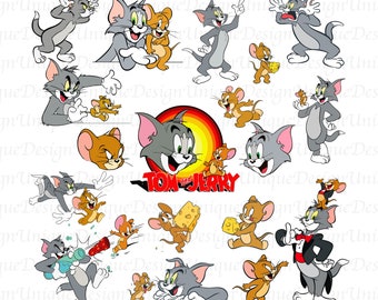 Tom & Jerry Bundle / Digital Download / High-Quality / Svg, Png, Dxf, Eps