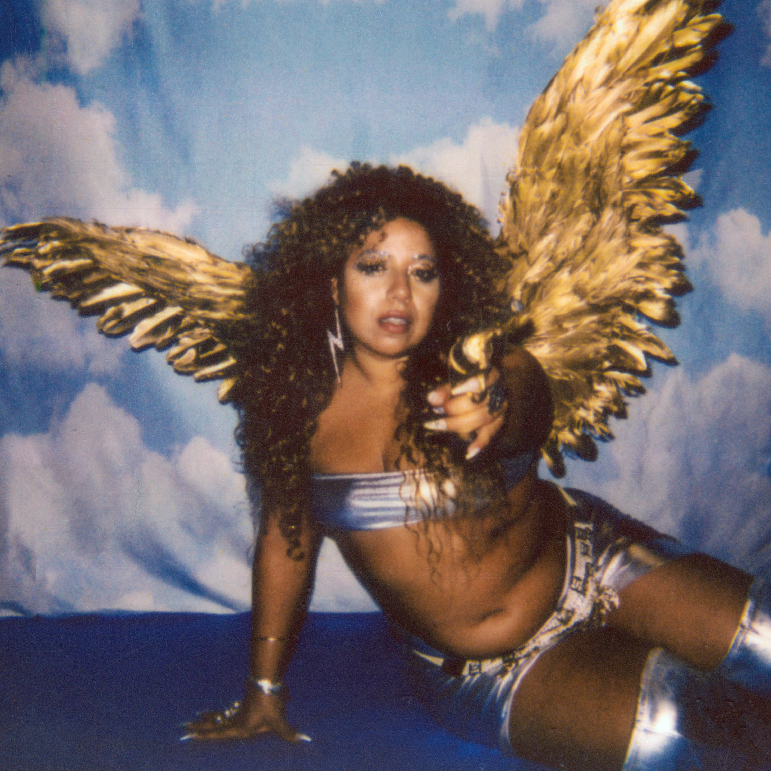GOLD Upturned Ostrich Feather Angel Wings -Victoria's Secret Inspired