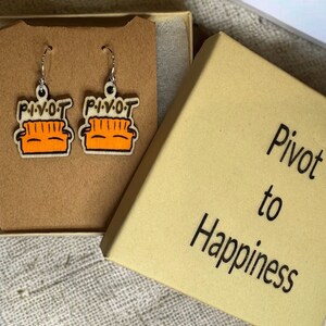 Friends Pivot Couch Earrings - Customizable Pivot Box - Unique TV Show Jewelry - Gift for Her - Sitcom Fan Earrings - Quirky Fun Accessory