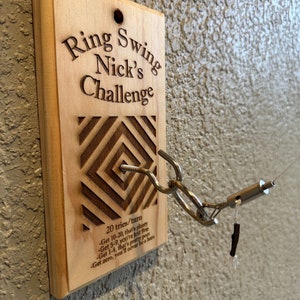 Customizable Ring Toss Game - Classic Hook & Swing Challenge - Height Easily adjusted - Personalized Fun for All Ages