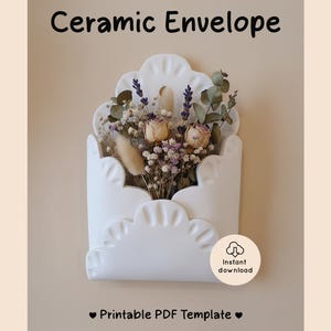 Ceramic Envelope Template PDF – Slab Building Template – Printable Pottery Pattern – Digital Download