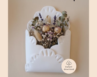 Wall Vase, Pocket Vase, Ceramic Wall Vase, Ceramic Envelope
