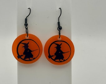 Flying Witch  Dangle Earrings