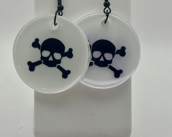 Skull and Cross bones Dangle Earrings