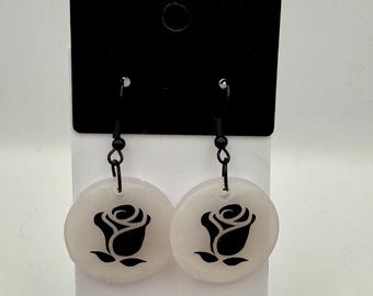 Flower Dangle Earrings Rose or Plumeria
