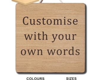 Personalised Wooden Sign – Custom Engraved Door & Room Plaque