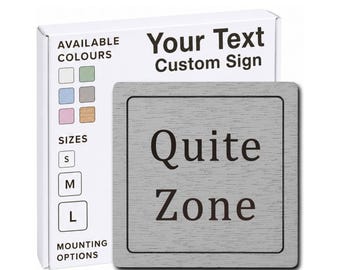 Quiet Zone – Wooden Door Sign for Quiet Rooms, Offices & Workspaces