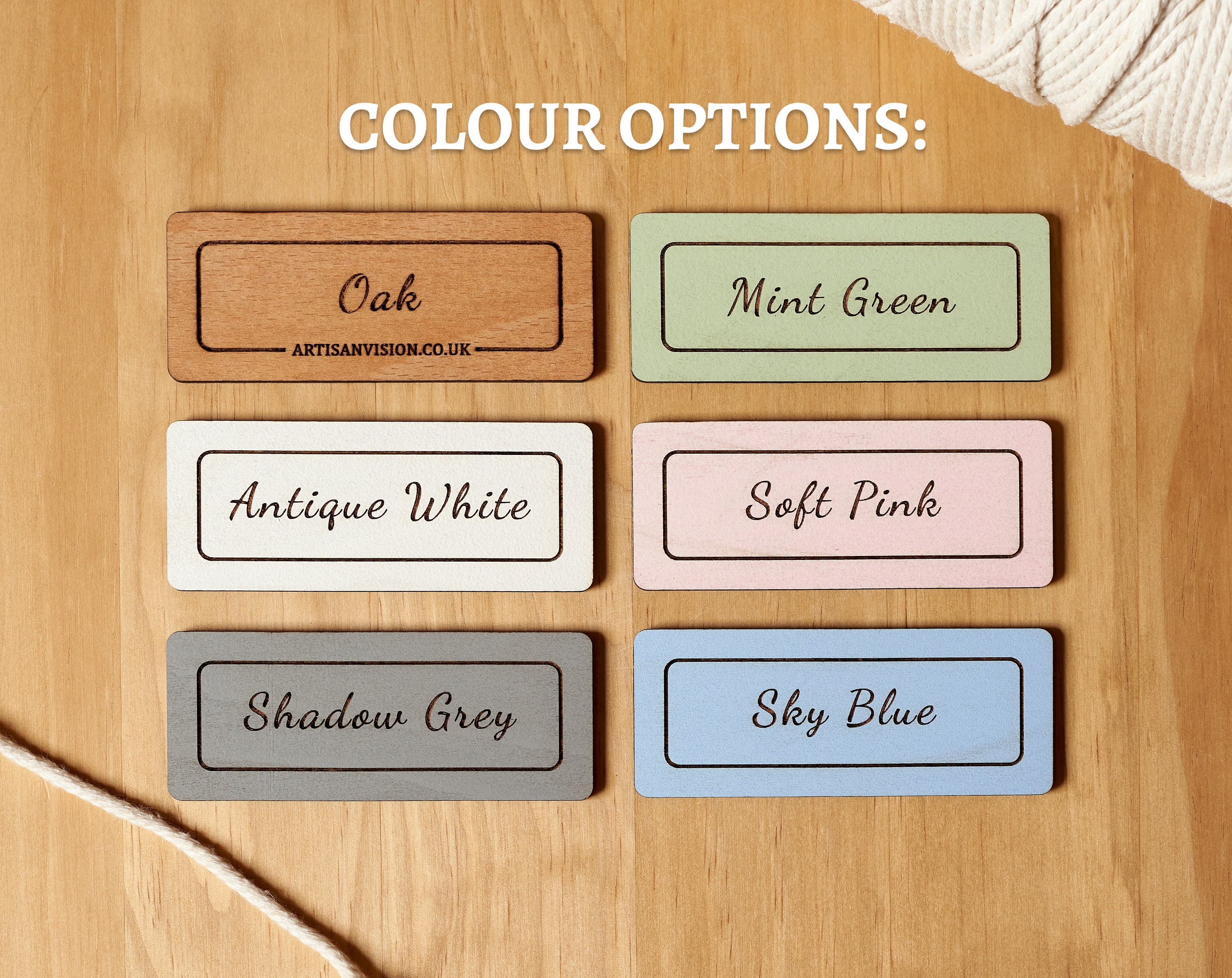 Personalised Square Sign | Wooden Personalised Plaque | Custom Large and Small Engraved Room Signs For Home | Personalised Kitchen Signs