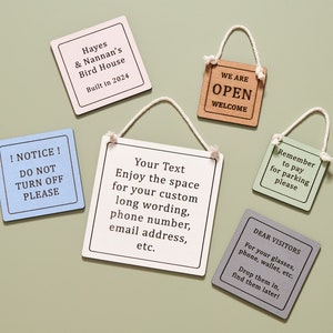 Customisable wooden plaque