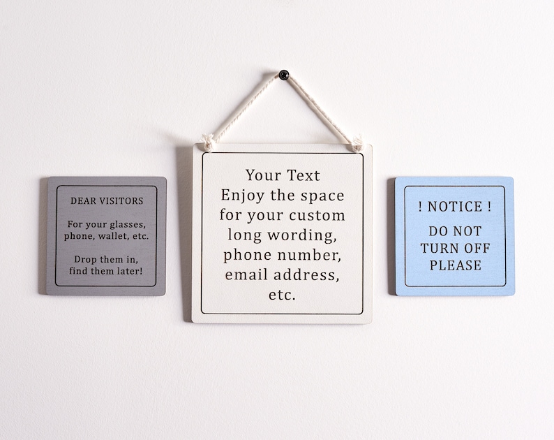 Wooden signs for home and office