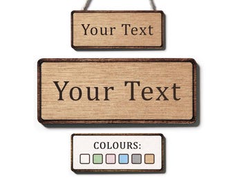 Personalised Wooden Sign – Custom Engraved Door & Name Plaque
