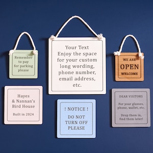 Custom wooden name plaques
