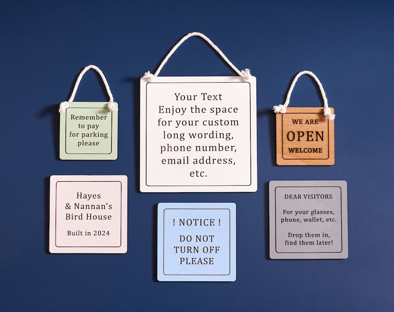 Custom wooden name plaques