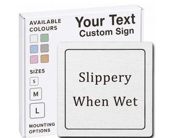 Customisable Wooden Wet Floor Sign – Laser Engraved Safety Warning