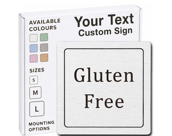 Gluten Free Sign – Wooden Food Plaque for Buffet, Cafe & Restaurant