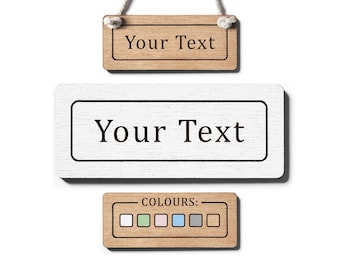Personalised Wooden Plaque – Custom Door & House Sign With Your Text