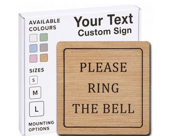 Please Ring Doorbell Sign – Wooden Ring Bell Door Plaque