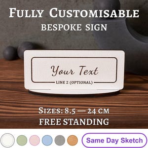 Custom Stand Alone Wooden Sign | Personalised Sign | Freestanding Engraved Plaque | Bespoke Standing Sign | Personalized Standing Plaque