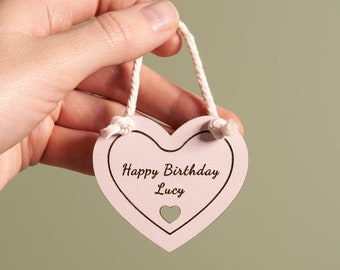 Personalized Heart Wooden Gift Tag: Engraved Keepsake, Prompts For Newborn Photography, Wedding Favors