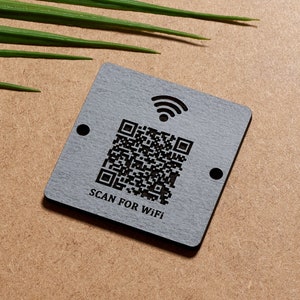 Scan QR for WiFi Plaque