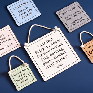 Customisable wooden signs