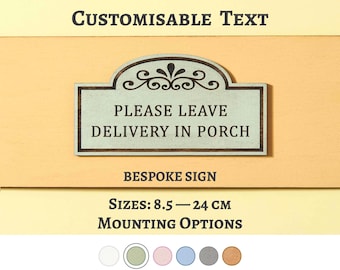 Personalised Parcel Sign: Engraved Wooden Delivery Notice, Parcel Box Plaque, Leave Parcels In The Porch