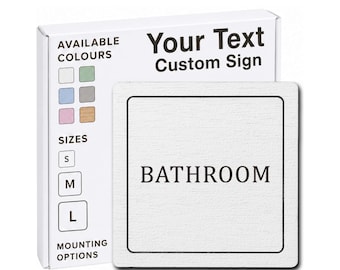 Bathroom – Wooden Door Sign for Toilet, WC & Restroom