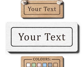 Personalised Wooden Plaque – Custom Door & House Sign With Your Text