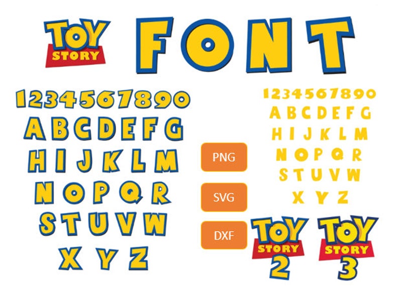 Toy Story FONT SVG, Toy Story Svg, Toy Story Alphabet Svg, Toy Try