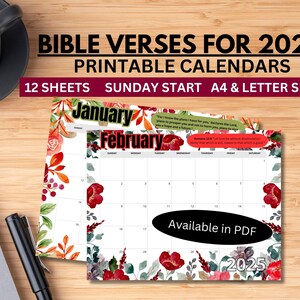 Kalender 2025 afdrukbare pdf, maandkalender, bijbelvers 2025 kalender, christelijke kalender 2025, homeschool kalender, leuke kalender 2025