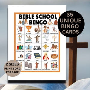 Cartões de Bingo da Escola Bíblica para Crianças, Cartões de Bingo Bíblico para Crianças, Bingo Cristão para Crianças, Bingo Bíblico para Adolescentes, Bingo Cristão para Crianças, Bingo Cristão