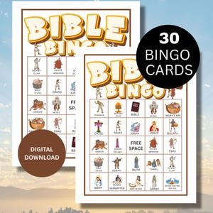 Bibel-Bingospiel - Druckbare PDF | Glaubensbasierte Aktivität für Kinder und Erwachsene | Sonntagsschule, Bibelarbeit, kirchliche Veranstaltungen, Bibelarbeitsspiele