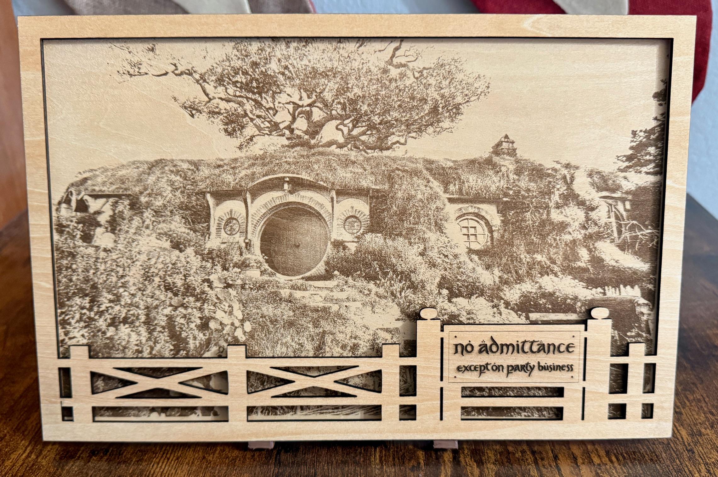 Lord of the Rings Hobbit Home Frame | Bilbo’s House Laser Cut Digital Files | SVG + Lightburn Download